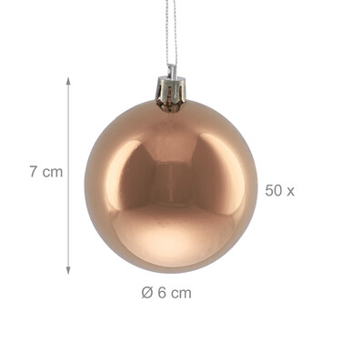 Relaxdays Set of 50 Christmas Baubles