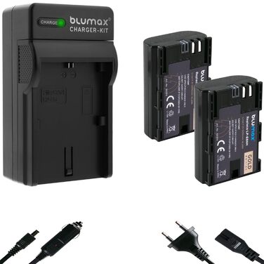 Акумулятор Blumax LP-E6NH для Canon (2250mAh) + Slim Dual Charger LP-E6P/N для Canon EOS R/R5/R6/R7/5D Mark III/IV/7D/90D