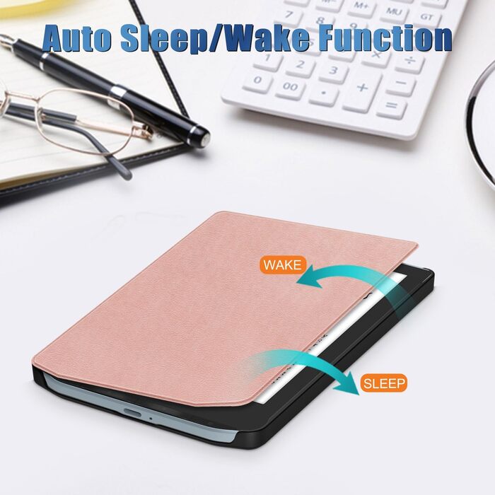 Чохол для Pocketbook Verse PB629 / Verse Pro PB634 - Flip Cover з авто-перемиканням, Рожеве золото