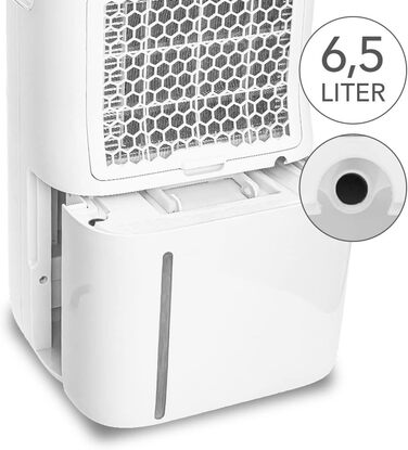 Електричний осушувач повітря Trotec TTK 70 HEPA (Plus) – продуктивність 20 л/день – площа 45 м² / 110 м³ – 2-в-1 очисник повітря з HEPA фільтром 50 м² / 125 м³ - об'єм бака 6,5 л
