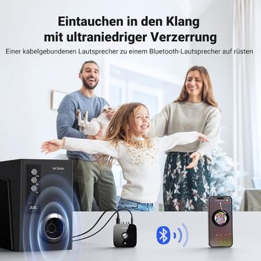 Адаптер Bluetooth 5.3 UGREEN AUX з 3.5mm RCA роз'ємом: Bluetooth приймач для стереосистеми, Hi-Fi ресивера, автомобільного радіо, домашніх колонок, підсилювача (aptX HD)