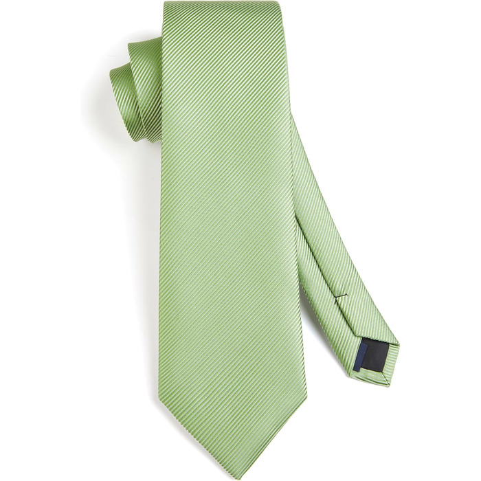 HISDERN Комплект краватки та нагрудного хустинки в смужку (Salbei Grün-2)