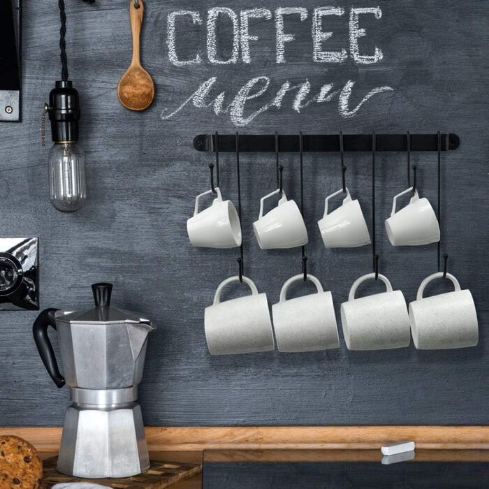 AJART Coffee Cup Hook Shape Hand-Forged (43.2 cm), Free and very flexible for utensil holder