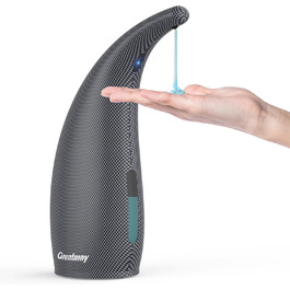 Greatmay Automatic Touchless Soap Dispenser - 300ml Electric Battery Operated with 4 Adjustable Levels - IPX6 Waterproof for Bathroom, Kitchen