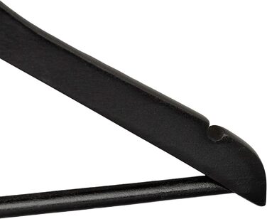 Набір вішалок для одягу Relaxdays, 10 шт., дерев'яні, з виступами та перекладиною, чорні, 44,5 см