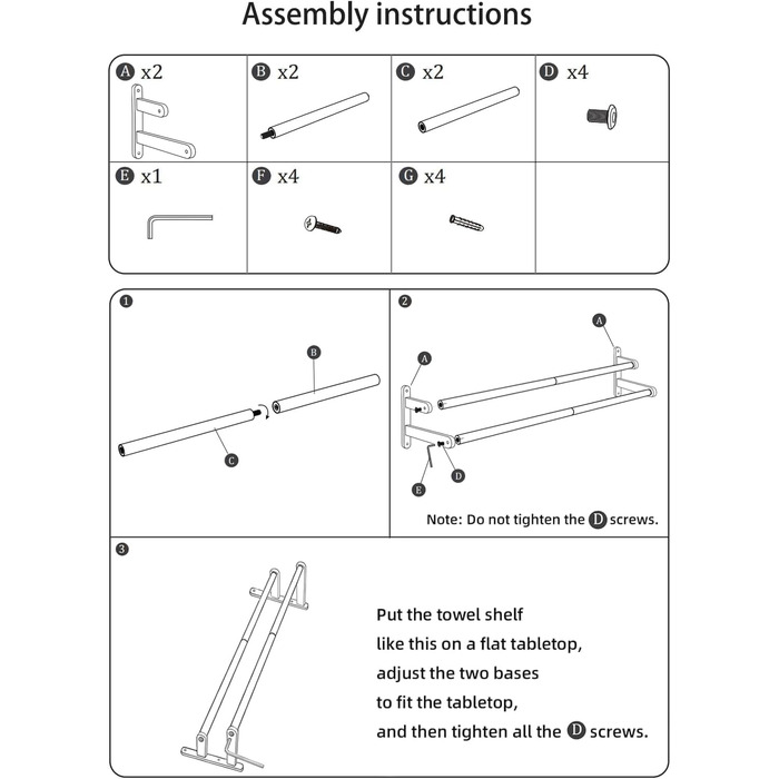 Тримач для рушників на стіну, 60 см, нержавіюча сталь, для ванної кімнати, спальні, кухні, щітковий нікель
