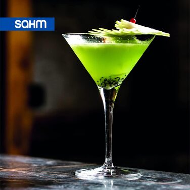 Набір склянок для Мартіні Sahm 6 шт. - 240 мл, оригінальні, високої якості, придатні для миття в посудомийній машині, набір коктейльних склянок, класична чаша для коктейлів 6 штук (упаковка 1 шт.)