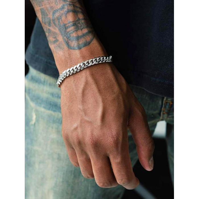 Чоловіча ланцюжок-панцир Miami Bestyle з подарунковою коробкою, 5/7/9/12.5 мм, 19/21/23 см, золото/чорний