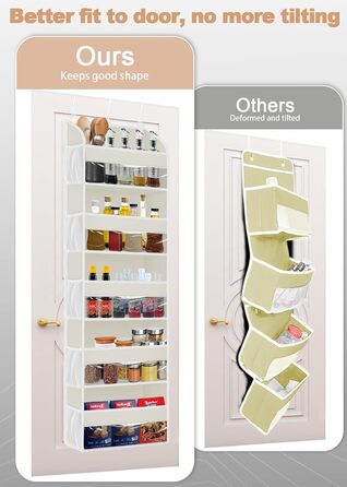 Органайзер на двері 5-поверховий складний бежевий (2 шт) для ванної, дитячої, кемпінгу