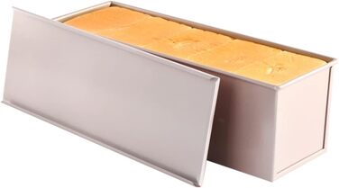 Форма для випікання хліба та тостів CANDeal, 1200 г, з кришкою, для тіста, кексу, хліба, метал
