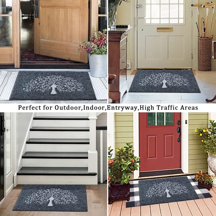 Килимок для дому Baum & Grau Tree of Life (60x90 см) з неслизьким покриттям для входу, коридору, кухні