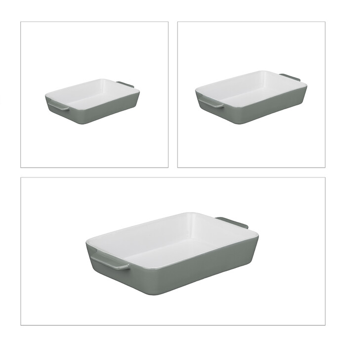 Relaxdays Set of 3 Casserole Dishes