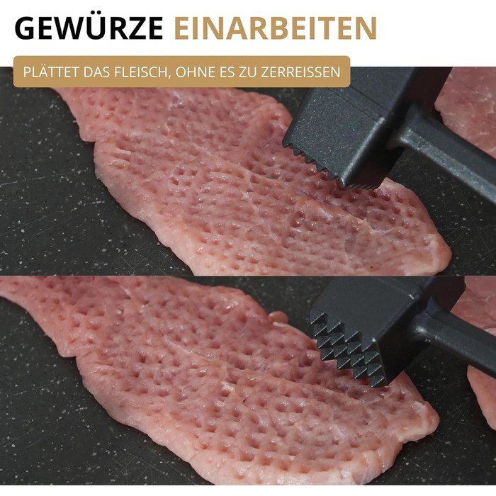 Молоток для м'яса Westmark Robusto Black Edition, алюміній з антипригарним покриттям, 21,5 см, сріблястий