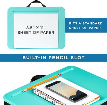 LAPGEAR Schoß-Schreibtisch для ноутбука до 15 дюймів, Aqua Sky, Style Nr. 43109