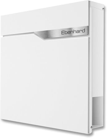 Поштова скринька Metzler антрацит з газетницею та табличкою для імені, RAL 7016, вулична, стійка до корозії, для настінного монтажу, сучасний дизайн 37x37x10.5 см