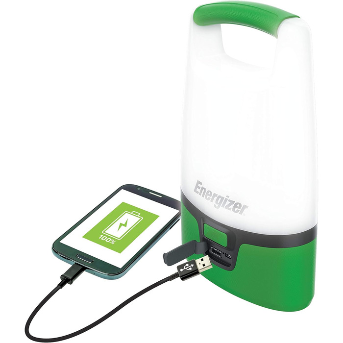 Energizer LED Camping Lantern, Vision Recharge Lantern for Camping, Hiking, Emergency, Green