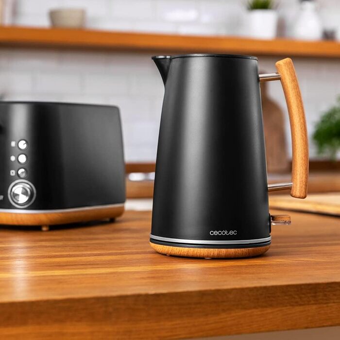 Cecotec Thermosense 400 White & Black Kettle - 1.7L, 3000W Electric Kettle