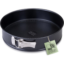 Форма для випікання Zenker Springform Ø 26 см ENERGY, з плоским та гофрованим дном, захистом від протікання, антипригарне покриття (срібно-антрацитова), 1 шт. 27 x 27 x 6.5 см