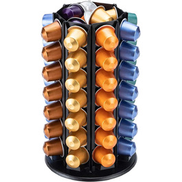 Тримач для капсул кави Bagoo Nespresso з поворотним столом та додатковим місцем для зберігання (56+)