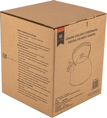 Електричний чайник-заварник Induktion 2.5L з автоматичним свистком - нержавіюча сталь для індукційних, газових та електричних плит