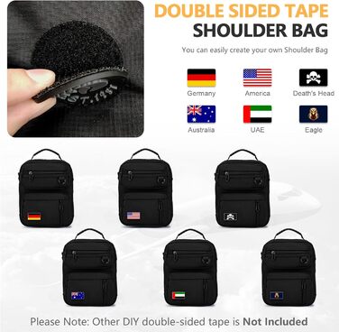 Чоловіча нагрудна сумка через плече з патчами та кріпленням на липучці, водонепроникна тактична сумка-слінг з багатьма кишенями, сіра