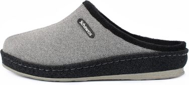 Домашні тапочки Schawos Lisa з вовни для жінок, теплі, з підкладкою, з супінатором, неслизька підошва (39 EU, Антрацит 10w)