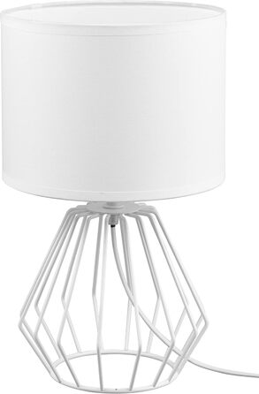 Стійлова лампа Reality Leuchten Chuck R50931002, металева, чорна матова, з тканинним абажуром, E14, 1xE14