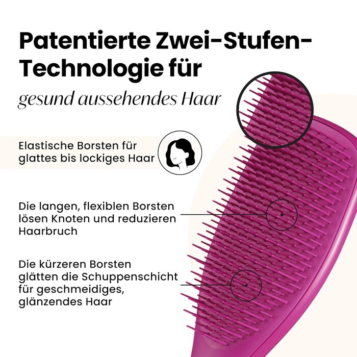 Тізер Tangle Teezer Ultimate Detangler – Щітка для розчісування мокрого та сухого волосся. Розплутує всі типи волосся, зменшує ламкість та видаляє ковтуни. Чорний (Electric Raspberry)