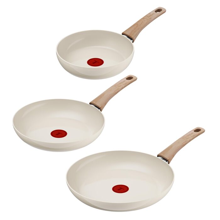Набір сковорідок Tefal Reflect On 3 шт. з керамічним антипригарним покриттям, алюміній, індукція, термоіндикатор