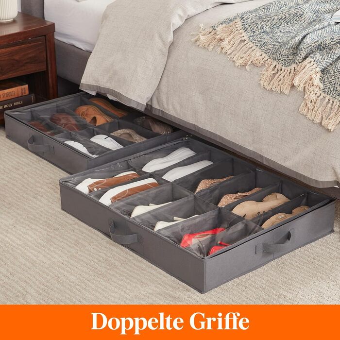 Комод-органайзер для взуття Lifewit (2 шт.) - 24 пари, складний, під ліжко