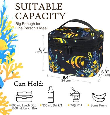 Сумка-холодильник для обіду: компактна, легка, водонепроникна, для роботи та школи