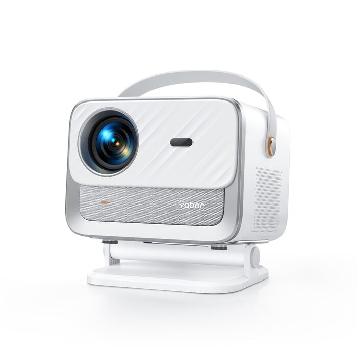 YABER V12 проєктор 4K: Full HD, WiFi6, Bluetooth 5.2, автофокус, 60Hz, 20W Dolby, для дому та на вулицю, 50% Zoom