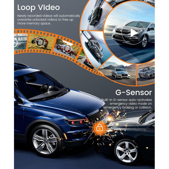 Автомобільний відеореєстратор 360° 4-канальний FHD 1080P (передній, задній, лівий, правий), 3