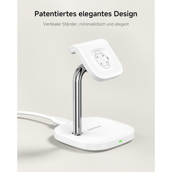 Зарядна станція SwanScout для Google Pixel Watch 3/2 (Не підходить для Pixel Watch 1), SwanScout 505G2, магнітний швидкий зарядний пристрій для Pixel Watch 3/Pixel Watch 2