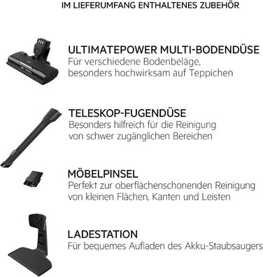 AEG CLEAN 5000 AS52CB25UG Cordless Vacuum Cleaner / 2in1 / pleasantly quiet 80 dB(A) / 58% recycled material / up to 55 minutes runtime / automatic / freestanding / all floors / incl. accessories / gray Model 2023 25.2V Gray Multi-Floor Nozzle
