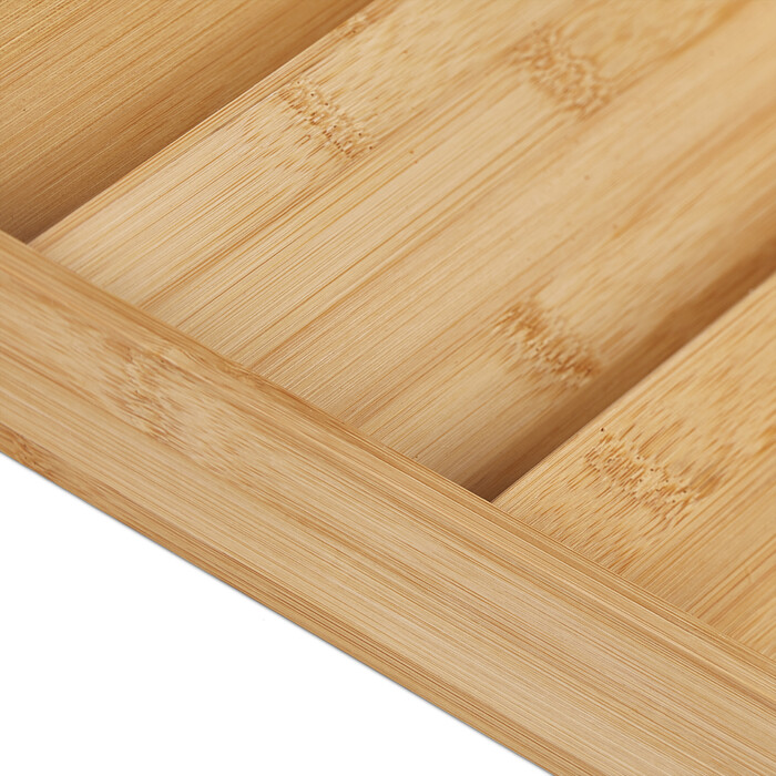 Relaxdays 2-Piece Bamboo Spice Rack for Drawer