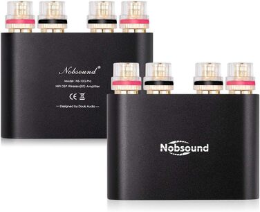 Nobsound NS-10G PRO стерео підсилювач Hi-Fi DSP 2x100Вт, Bluetooth 5.0, 2-канальний міні аудіо підсилювач для домашніх колонок, цифровий, чорний, з блоком живлення