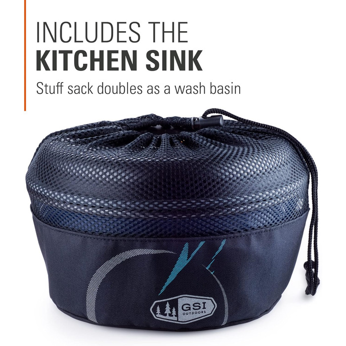 Набір кухонного посуду GSI Outdoors Bugaboo Base Camper для кемпінгу, універсальний розмір (M)