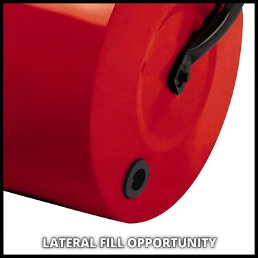 Einhell Lawn Roller GC-GR 57 (57cm width, 32cm diameter, side filling option (water and sand) with closure, adjustable dirt scraper on both sides), Red