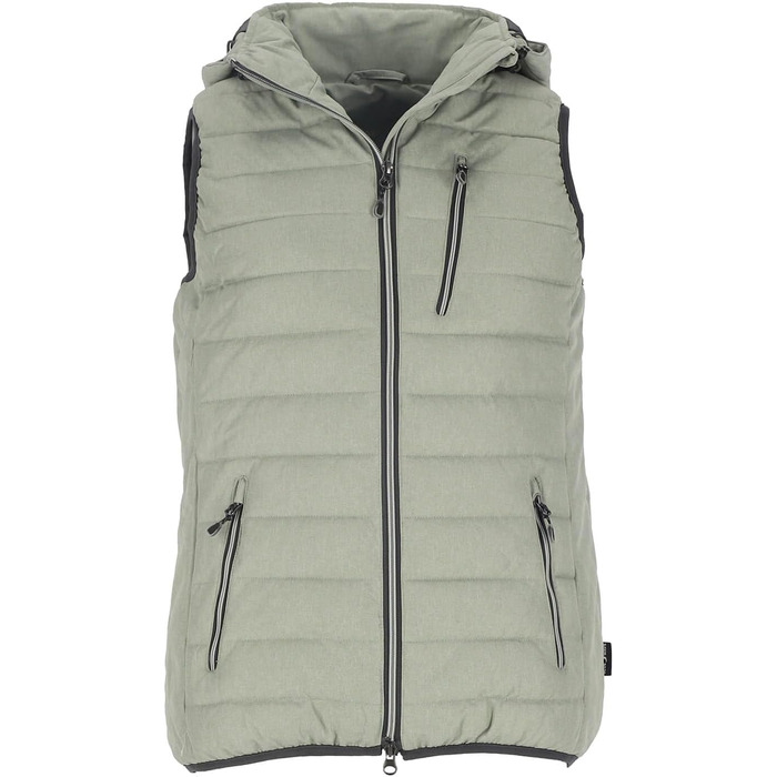 Степлена жилетка Blue Wave Nathalie з відстібною капюшоном - жіноча жилетка з ефектом меланжу (50, schilf)