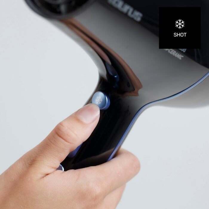 Фен Taurus Alize 2200 з іонізацією та керамічним покриттям | 6 режимів, холодний потік, концентратор та дифузор | Чорний