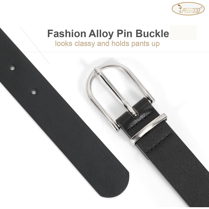 Жіночий шкіряний ремінь JasGood для джинсів, штанів, суконь з золотою пряжкою, чорний+коричневий+бежевий (срібна пряжка), розмір регулюється 66-82 см