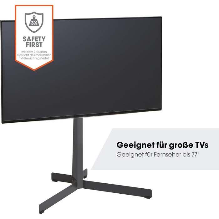 Підставка для телевізора Vogel's TVS 3695, поворотна, 40-77 дюймів, 50 кг, VESA 600x400, дуб, сталь