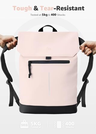 Чоловічий та жіночий рюкзак з матового шкірозамінника з відділенням для ноутбука 15,6