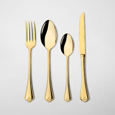 Нержавіюча сталева стололова посуд: набір 24 шт. на 6 осіб - елегантний набір для щоденного використання та особливих випадків, стійкий до корозії