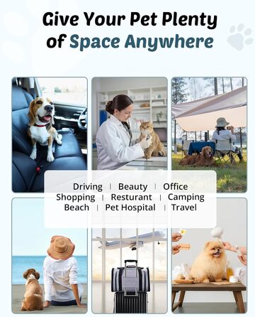 Розширювана переносна сумка для котів/собак, складана переноска для котів/собак, 47x29x29 см, переноска для котів, переноска для тварин - до 5,5 кг