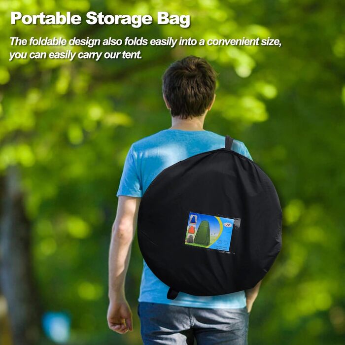 Pop-Up Privacy Tent - Portable Shower & Changing Tent for Beach, Camping, Fishing, Hiking - Waterproof, UV Protection, with Carry Bag