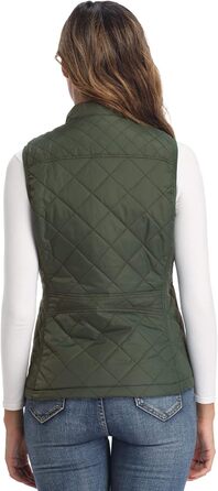 Жіноча легка куртка Longking з блискавкою, без рукавів, топ, кофта, для активного відпочинку (L, хакі)