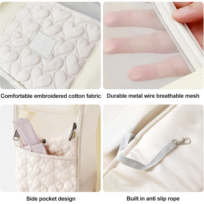 Транспортувальна сумка для собак та котів до 5 кг – Легка та дихаюча переноска для маленьких тварин, з ременем безпеки та кишенями, ідеальна для авто, подорожей та відпочинку на природі