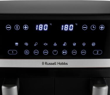 Фритюрниця Russell Hobbs SatisFry з 2 камерами, 9л, Rapid AirFryer, 9 програм, тиха робота, миється в посудомийній машині